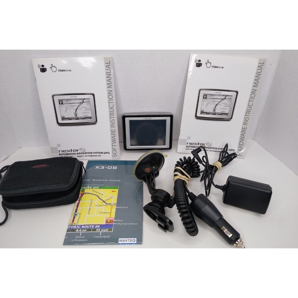 Nextar X3-08 Satellite GPS Navigation Unit Bundle Works With Instructions